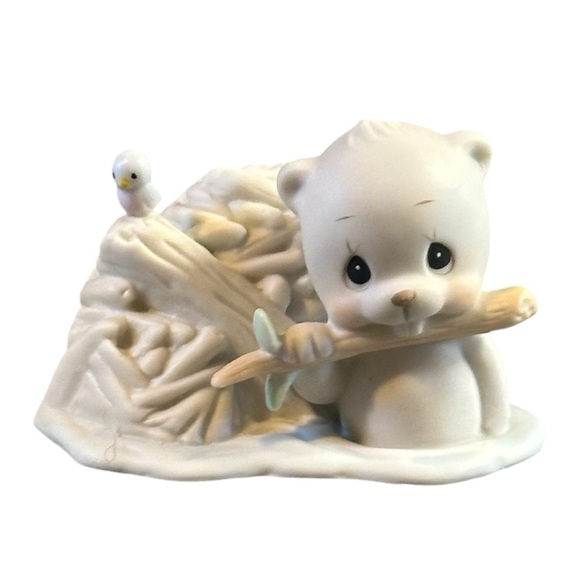 Precious Moments "Every Man's House is His Castle" Beaver Ceramic Figurine - Picture 2 of 7